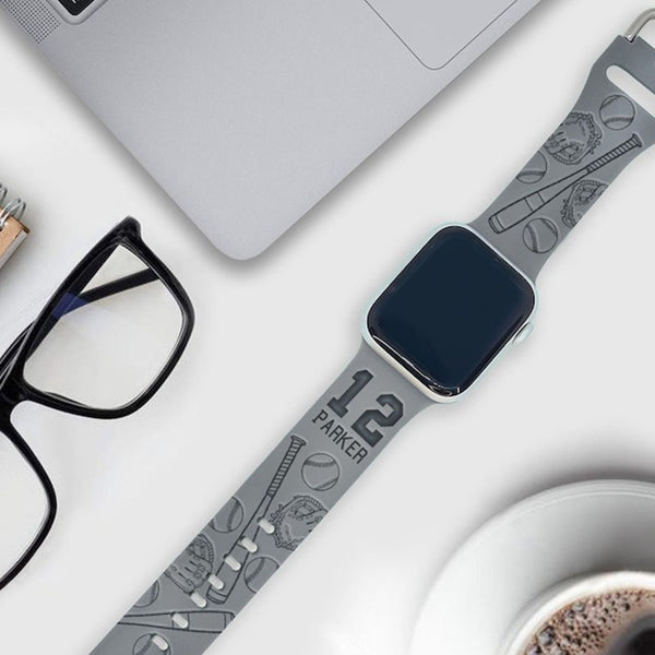 Personalized Baseball Watch Band compatible with Apple Watch