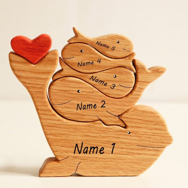 Animal Bear Figurines-Family Home Decor Puzzle-3 Person Family Keepsake Gift-Gift For Parents