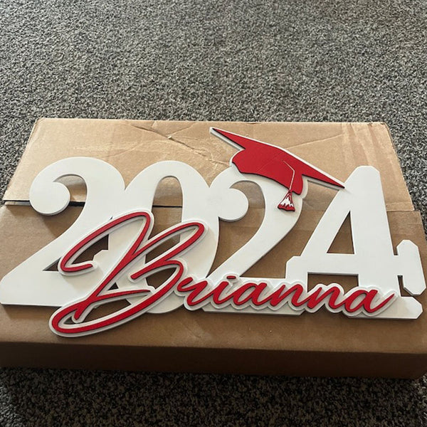 2024 Graduation Wood Sign, 2024 Personalized Graduation Sign