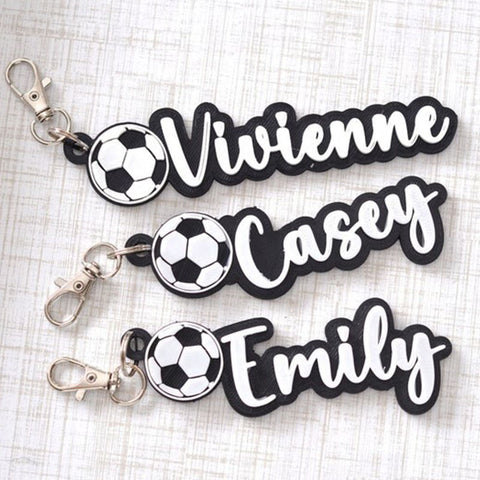 Soccer Volleyball Basketball Baseball Softball backpack tag-Sport Gift ideas-Team Sport bag tag