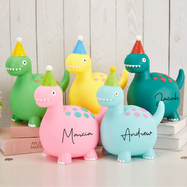 Custom Dinosaur Elephant Coin Bank With Name,Dinosaur Elephant Bank for Boys or Girls