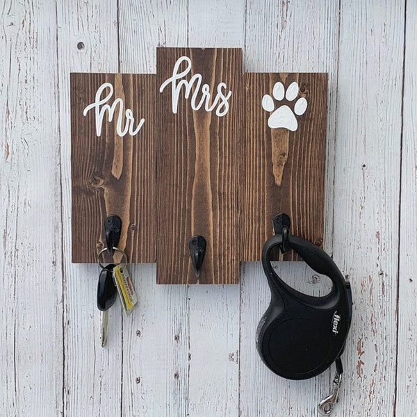 Mr and Mrs Wedding Gift | Bride, Groom and Dog Engagement Present