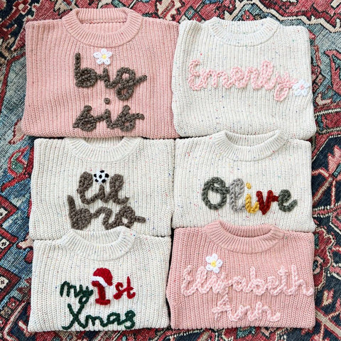 Kids and Adult Sweaters with Names