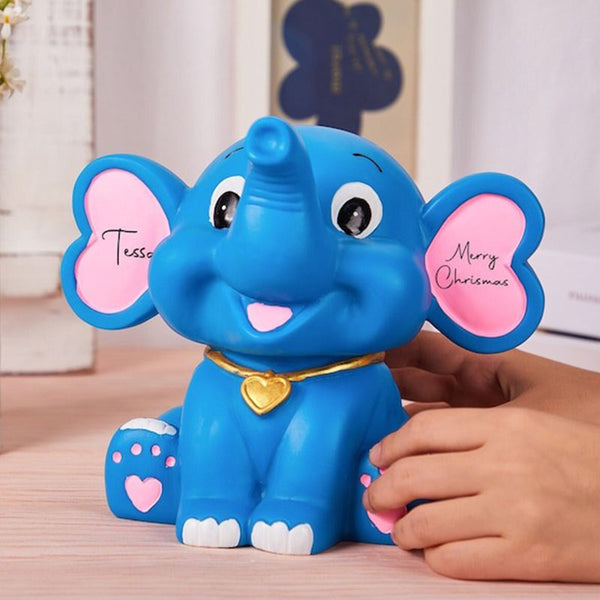 Custom Dinosaur Elephant Coin Bank With Name,Dinosaur Elephant Bank for Boys or Girls