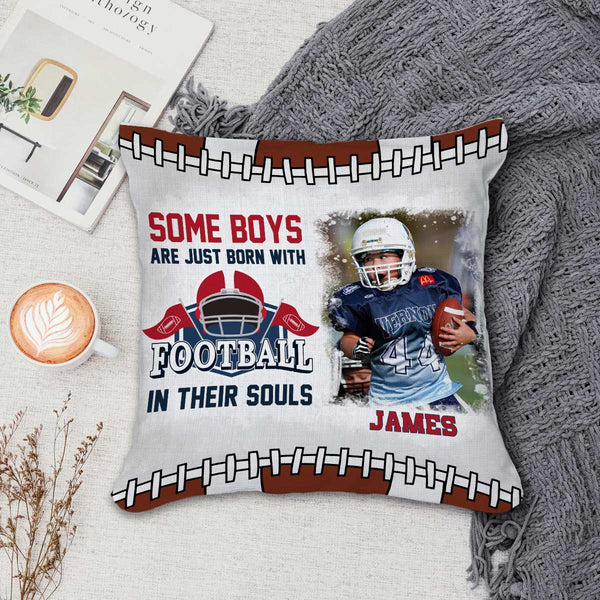 Football Gifts , Personalized Football Photo Pillow For Boys