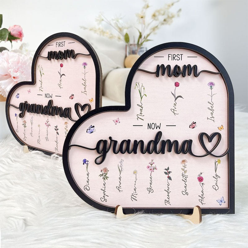 Personalized Birth Month Flowers, Mothers Day Gifts