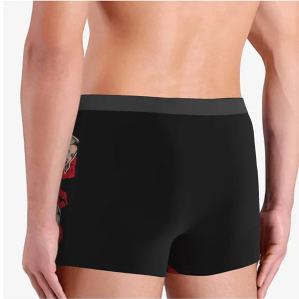 Personalized Kiss Men's Underwear Boxer with Face Photo Valentine's Day Wedding Gift