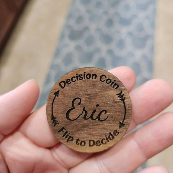 Personalized Decision Maker Coin  Argument Solver Engraved  Couples Date Night