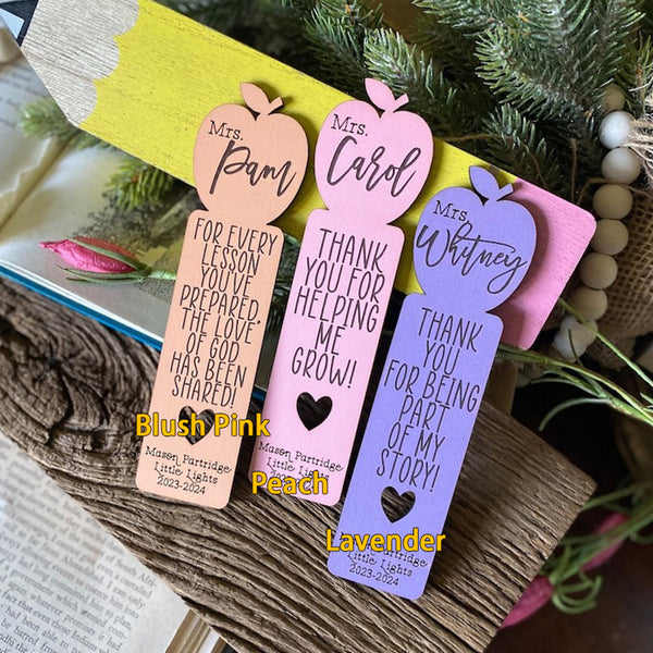 Teacher Bookmark, Teacher Appreciation Gift, Gift for Teacher, Personalized Bookmark