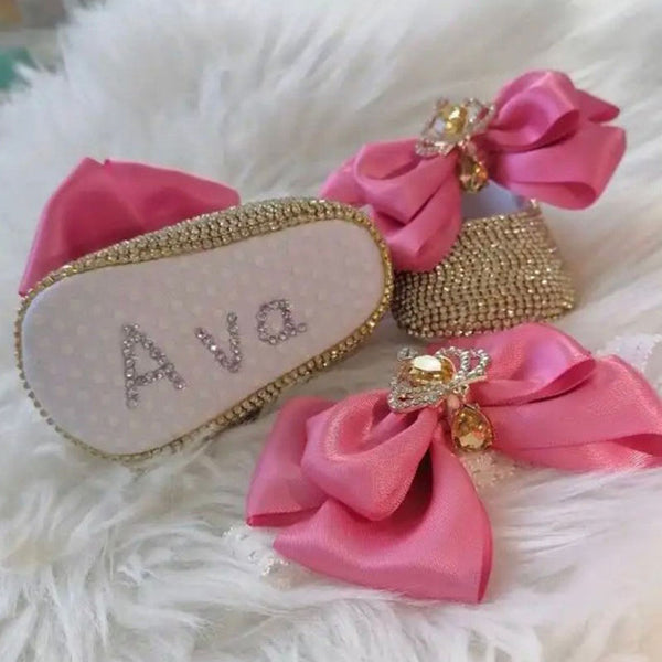 Newborn Baby Girl Bling Rhinestone Shoes