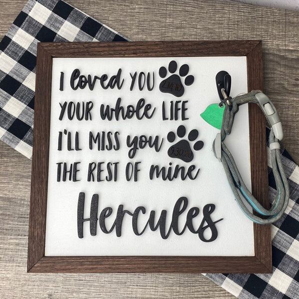 Dog Memorial, Dog Collar Holder, Dog Tombstone, Dog Loss Gift, Lost Dog