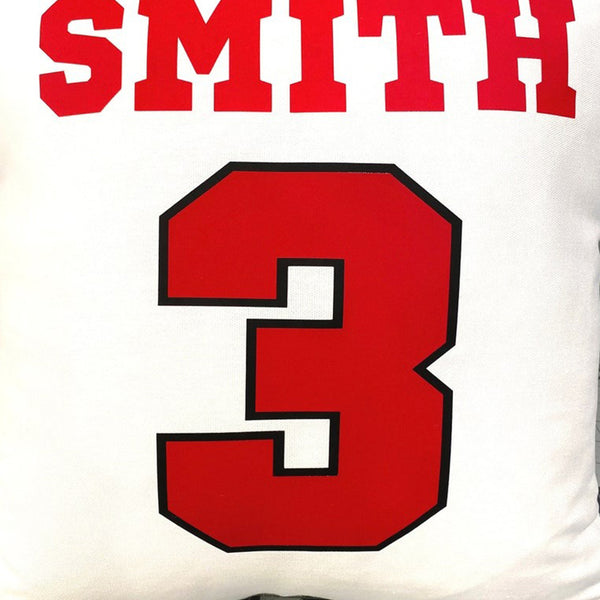 Senior night group gift football idea pillow sports jersey name number soccer