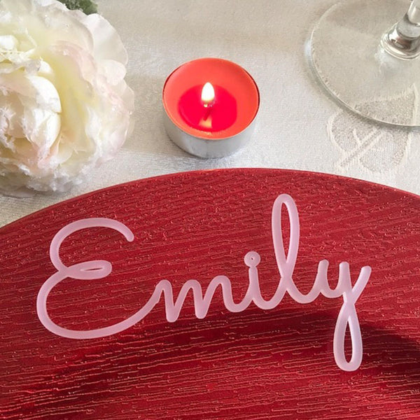 Personalized wedding place table cards Laser cut names Guest names Weddings place cards