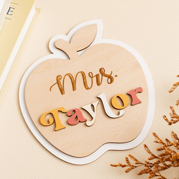 Teacher Apple Sign, Gifts For Teachers, Teacher Sign For Desk