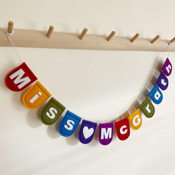 Kindergarten Gifts - Personalized Classroom Decoration Bunting