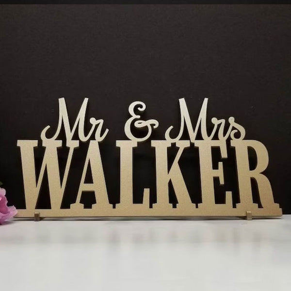 Custom Wedding Name Sign Mr and Mrs Sign