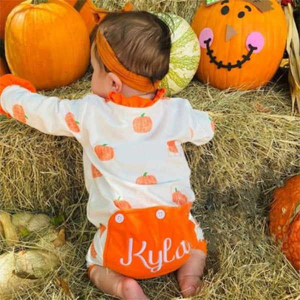 Personalized Fall Pajamas, Pumpkin Pajamas