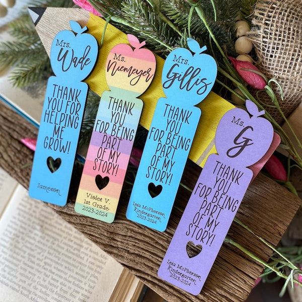 Teacher Bookmark, Teacher Appreciation Gift, Gift for Teacher, Personalized Bookmark