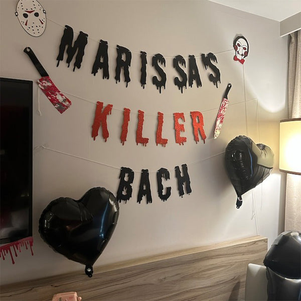 Custom Halloween Banner, Spooky Style 7"