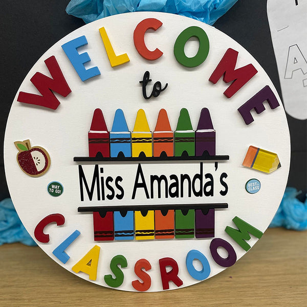 Teacher sign - Class sign - classroom decor - customized sign - Teacher Appreciation Gift