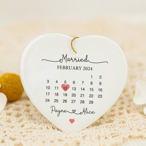 Personalised Married Calendar Date Hanging Keepsake