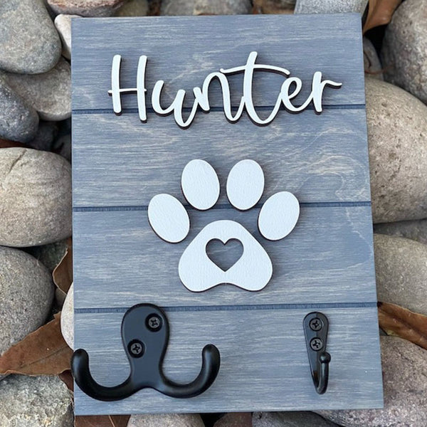 Personalized Pet Leash Holder, Custom Pet leash holder, Pet Sign, Dog Sign