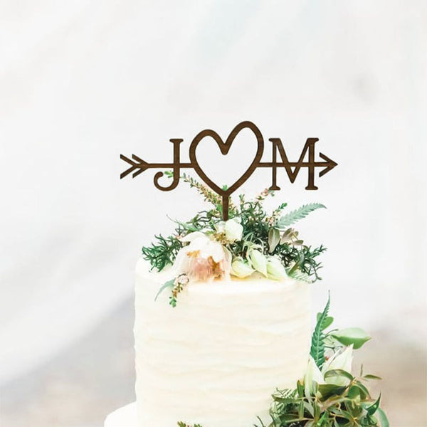 Rustic Wedding Arrow Cake Topper | Custom Cake Topper | Beach Wedding