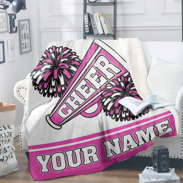 Personalized Cheerleading Blanket, Custom Name And Color Cheerleading Blanket