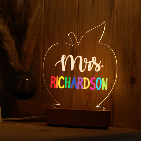 Personalized Teacher Gifts -  Back To School Gifts - Teacher Sign for Desk