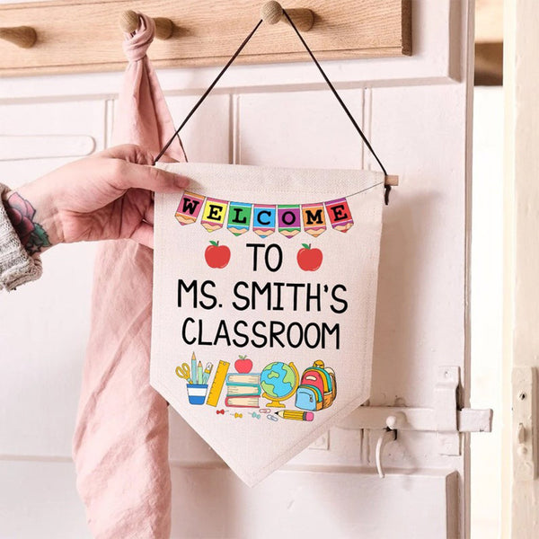 Personalized classroom banner, teacher banner, thank you gift for teacher, end of term, Christmas