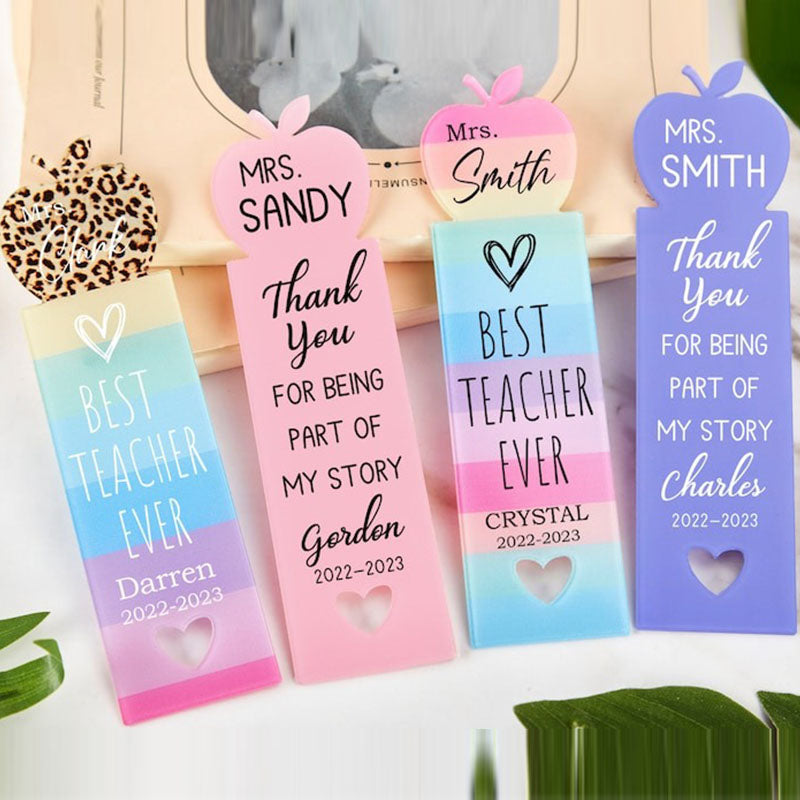 Teacher Gift, Gift for Teachers, Personalized Bookmark, Thank You Bookmark