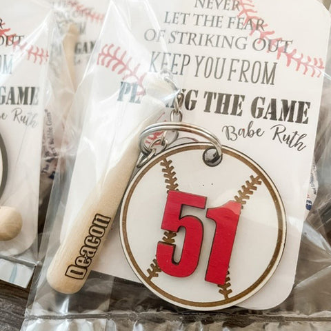 Baseball Swag Baseball Keychain Team Gifts Bag Tags Stocking Stuffer Sports Gift Baseball