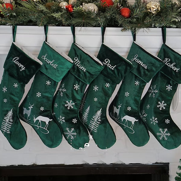 Velvet Personalized Christmas Stocking