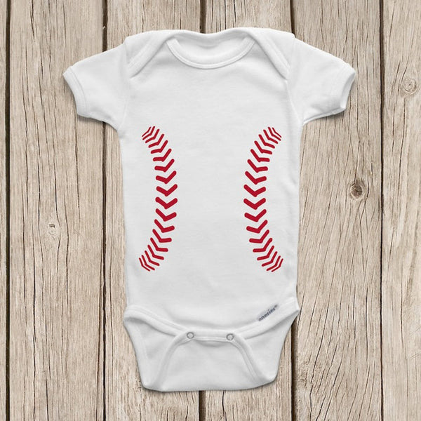 Baby Bodysuit - Custom Personalized Baseball Jersey Bodysuit with the Name and Number