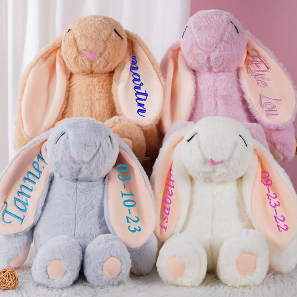 Personalized Bunny Stuffed Toy,Monogrammed Bunny,Personalized Bunny Baby Girl Gift