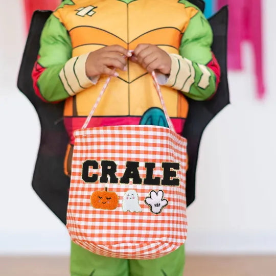 Personalized Chenille Letter Halloween Bucket