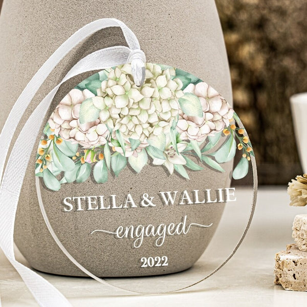 Personalized Engaged Married Ornament Personalized Wedding Ornament - Clear Acrylic - Gifts for Our Newlyweds