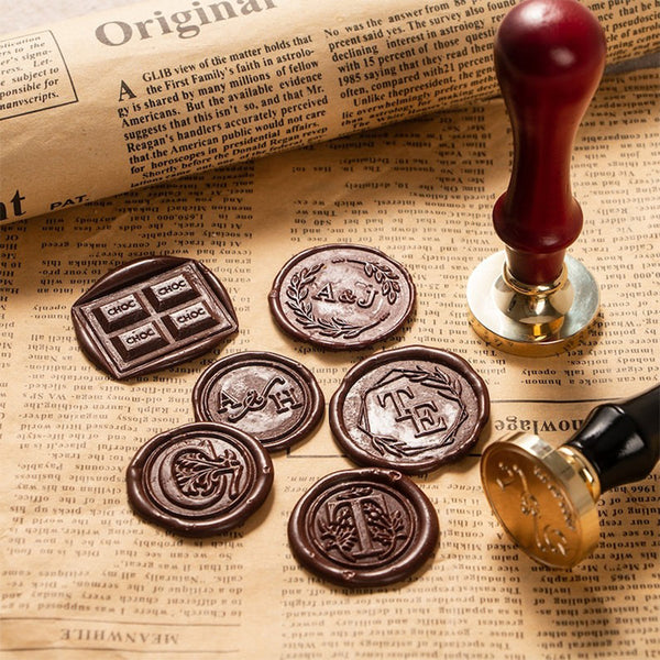 Custom wax seal stamp kit for wedding invitation / Personalized wax stamp kit