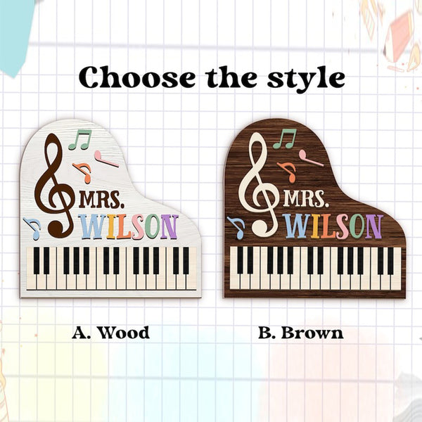 Music Teacher Sign, Personalized Wooden Sign Music