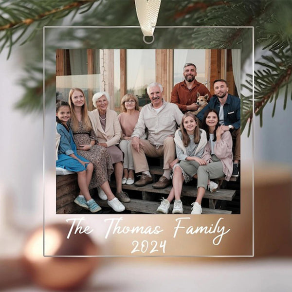 Family Photo Ornaments Christmas Custom Photo Ornament