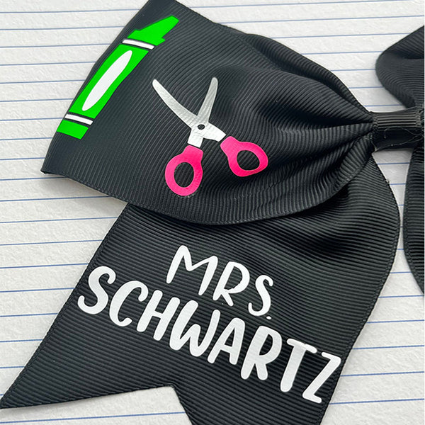 School Teacher Hair Bow /Back to school teaching gifts / Personalized Teacher Gifts