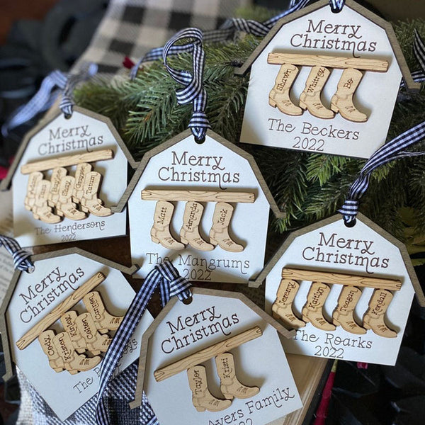 Family Names Ornament, Personalized Gift, Christmas Family Ornament