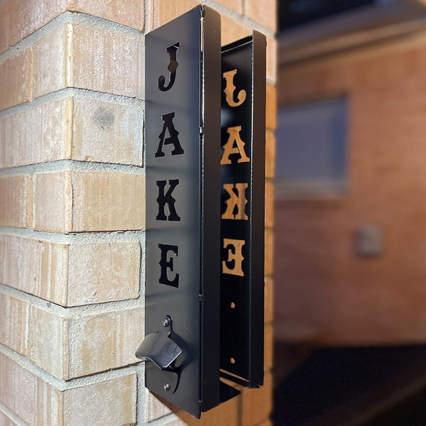 Custom Can Cooler Holder with Bottle Opener, Personalized Cooler Dispenser