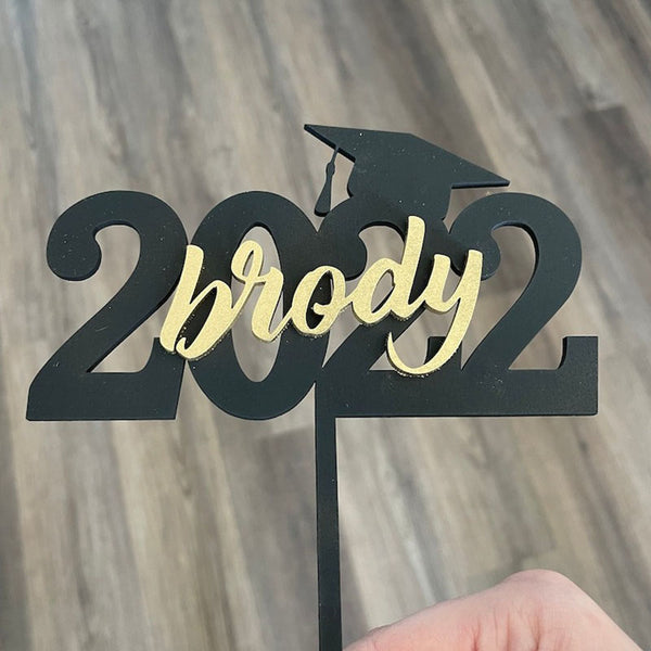 Graduation Cake Topper, Personalized Cake Topper, 2024 Grad Party Decor