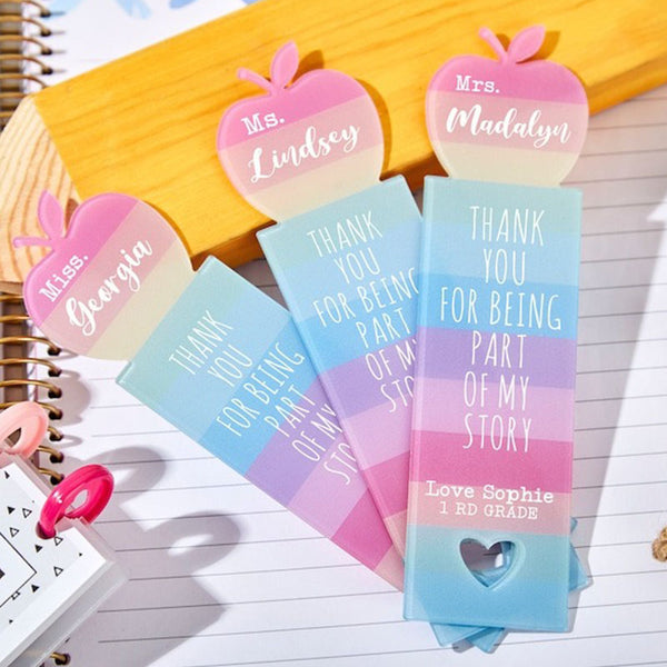 Teacher Gift, Gift for Teachers, Personalized Bookmark, Thank You Bookmark