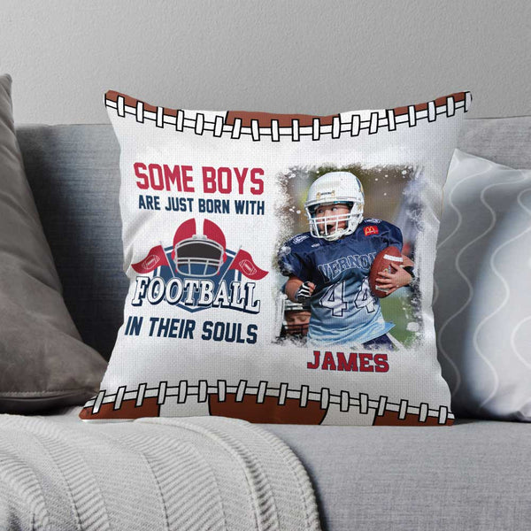 Football Gifts , Personalized Football Photo Pillow For Boys