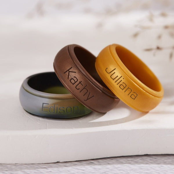 Personalized Silicone Ring for Men with Custom Silicone Ring