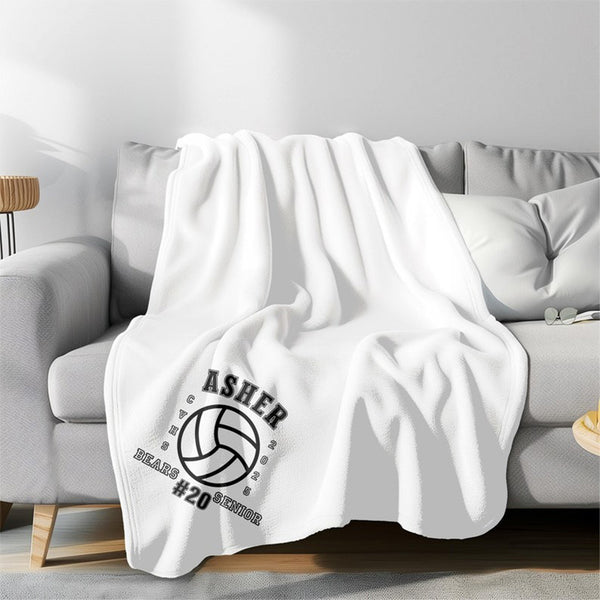 Personalized Ball Blanket, Gift Blanket For Players, Coaches, Moms, Dads And Team