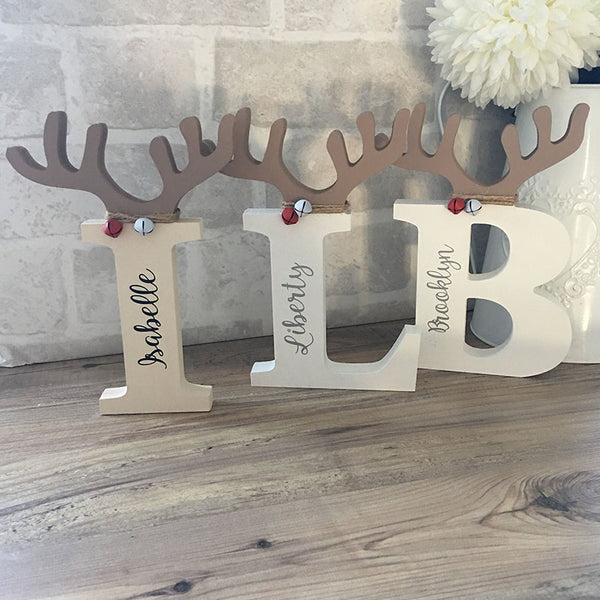 Reindeer letter, freestanding christmas letter, christmas decor, christmas decoration, personalised letter