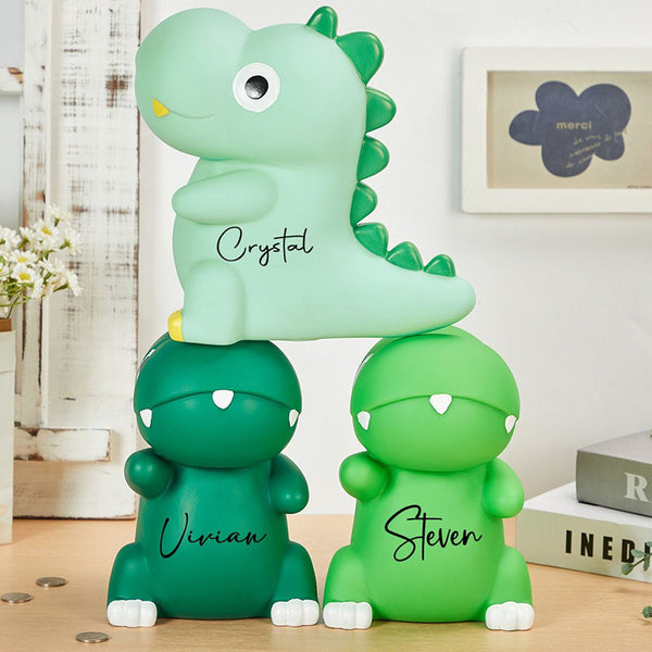 Custom Dinosaur Elephant Coin Bank With Name,Dinosaur Elephant Bank for Boys or Girls